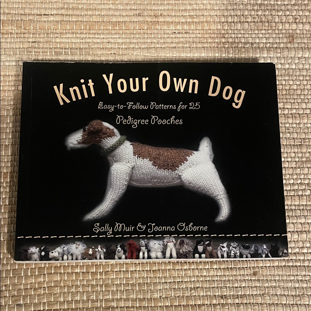 Knit Your Own Dog Book by Sally Muir & Joanna Osborne - Black and White Cover